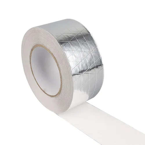 Miniatura 8 de Cinta de aluminio de tela de fibra de vidrio plateada, cinta reflectante de calor autoadhesiva reforzada, resistente al aislamiento de aislamiento