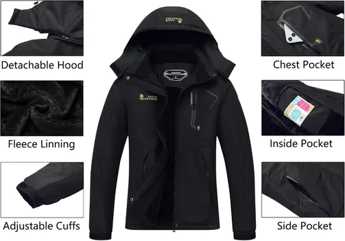 Miniatura 4 de MOERDENG Women's Waterproof Ski Jacket Warm Winter Snow Coat Mountain Windbreaker Hooded Raincoat Jacket