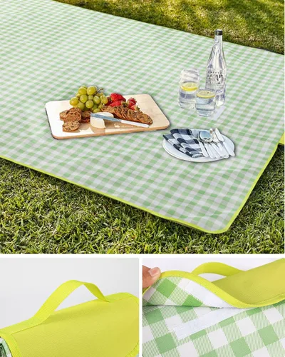 Miniatura 7 de Manta de pícnic, alfombra plegable impermeable de arena, 60 x 80 pulgadas, manta de picnic extra grande para playa, camping, senderismo, viajes, al