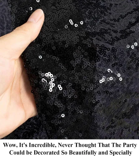 Miniatura 2 de Partisout Tela de lentejuelas por el patio - Tela de 3mm brillante para manualidades DIY, disfraces y decoración de fiesta Material de brillo, 3