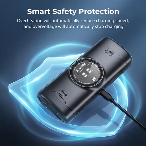 Miniatura 6 de SMALLRIG LP-E6P - Kit de batería para cámara Canon, cargador de cámara de doble ranura de 18 W 2.5h con baterías de 2520 mAh, pantalla HD, Negro