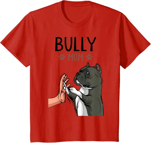 Miniatura 3 de American Bully Mom Cute Dog Mama Camiseta divertida para mujer, Blanco, S