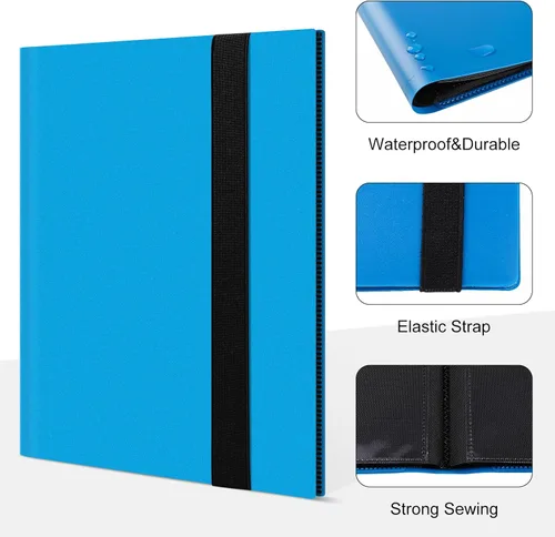 Miniatura 3 de Carpeta de tarjetas de 4 bolsillos para 160 fundas, carpeta de tarjetas Ablum para colección de tarjetas intercambiables para tarjetas deportivas
