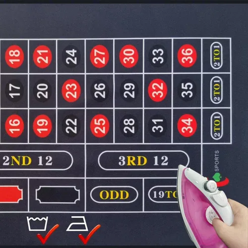 Miniatura 6 de 72 X 36 pulgadas Casino Profesional Ruleta y Craps Diseño de Fieltro de Mesa de Tablero, Hasta 10 Jugadores. 100% Tela, Impermeable y Resistente a