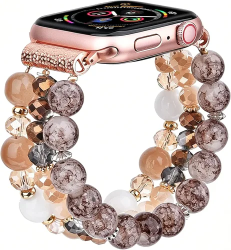 Miniatura 27 de VISOOM Pulsera de cuentas boho compatible con Apple Watch Band de 40 mm/38 mm/41 mm/42 mm Series 11 10 9 8 7 SE Series 6/5/4; correa de reloj