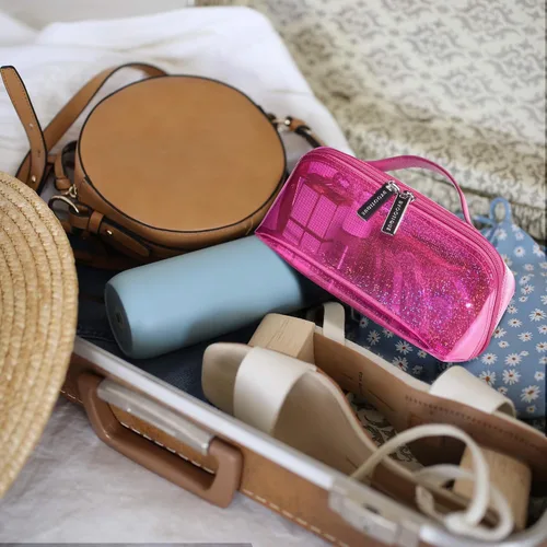 Miniatura 8 de BYOOTIQUE AW 420D - Neceser de viaje de nailon transparente, portátil, ligero, transparente, organizador de almacenamiento de cosméticos, piscina