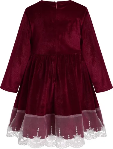 Miniatura 8 de IDOPIP Vestido tutú de terciopelo para niñas pequeñas, vestido de manga larga para princesa, Navidad, cumpleaños, fiesta, boda, vestidos de otoño e