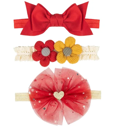 Miniatura 10 de XuoAz Juego de diademas florales para bebés y niñas, con corona de flores, banda elástica para el cabello para recién nacidos, accesorios