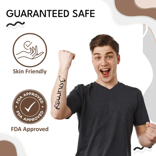 Miniatura 5 de Tatuajes temporales realistas personalizados, diseños de texto con nombre personalizado, crea tus propios tatuajes falsos para adultos, hombres