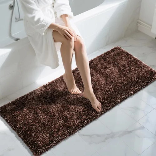 Miniatura 100 de Yimobra - Alfombra grande para baño antideslizante de 36x24 pulgadas, extra gruesa y suave, absorbente de felpilla, alfombras de baño lavables a