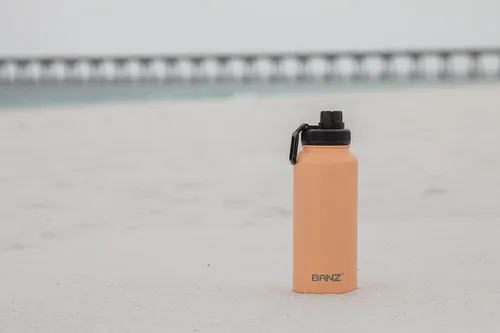 Miniatura 4 de Banz Botella de agua aislada - Botella de acero inoxidable de 32.1 fl oz con tapa deportiva adicional