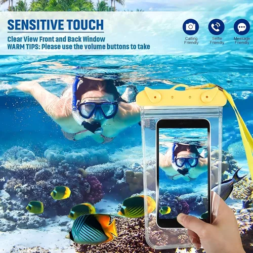Miniatura 3 de Weewooday Funda impermeable para teléfono celular Ipx8, impermeable, hasta 6.9 pulgadas, para regalos de crucero, playa, piscina, fiesta, natación