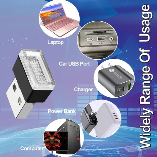 Miniatura 3 de Minilámparas ambientales universales, 2 unidades, de LED por USB, miniaccesorios para automóvil