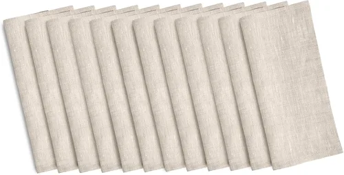 Miniatura 10 de Solino Home Servilletas de cóctel de lino negro Chambray de 6 x 6 pulgadas, servilletas de tela de lino 100% puro, juego de 12 servilletas cuadradas
