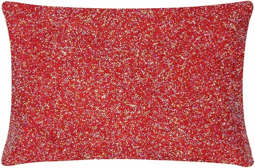 Miniatura 16 de Almohada luminosa, diamantes de imitación brillantes, terciopelo suave, inserto de fibra hipoalergénica, funda lavable, acento de decoración