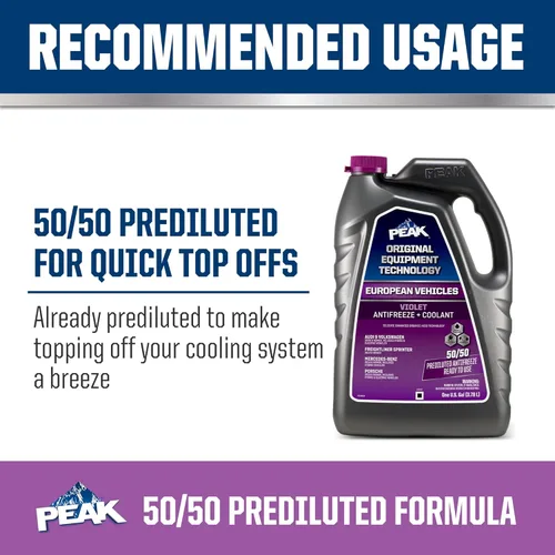 Miniatura 6 de PEAK OET Extended Life Violet 50/50 Anticongelante/refrigerante prediluido para vehículos europeos, 1 galón