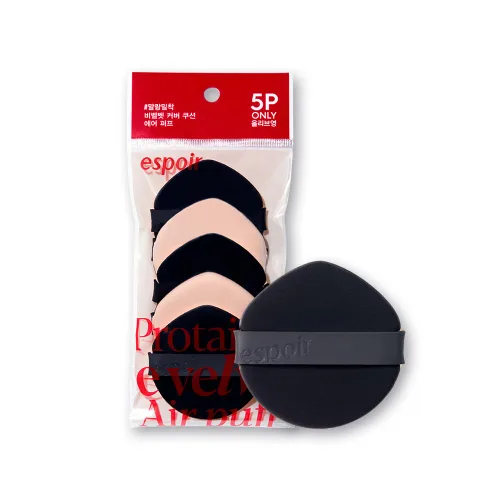 Espoir Be Velvet Air Puff 5ea | Maquillaje facial impecable rápido y fácil | Aplicador de esponja de maquillaje borla de cojín de aire para base