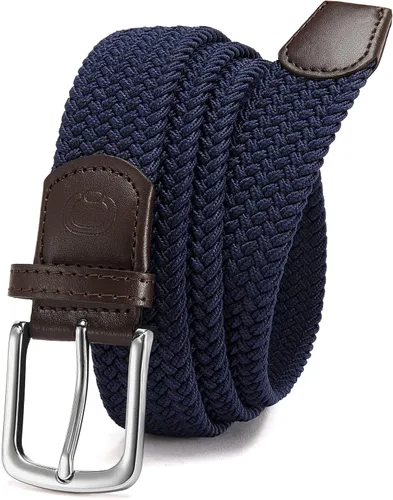 Miniatura 15 de CHAOREN Cinturón para hombre, cinturón de golf trenzado elástico para hombres de 1 3/8 pulgadas, regalo para pantalones de golf, pantalones cortos