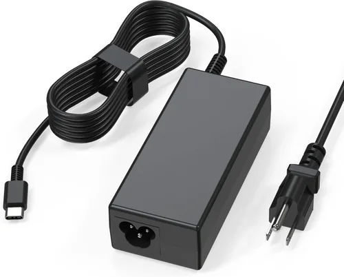 Cargador USB C para laptop, cargador de Chromebook de 65 W, compatible con HP Lenovo, Dell, Asus, Acer, Samsung, Google, Chromebook, cargador rápido