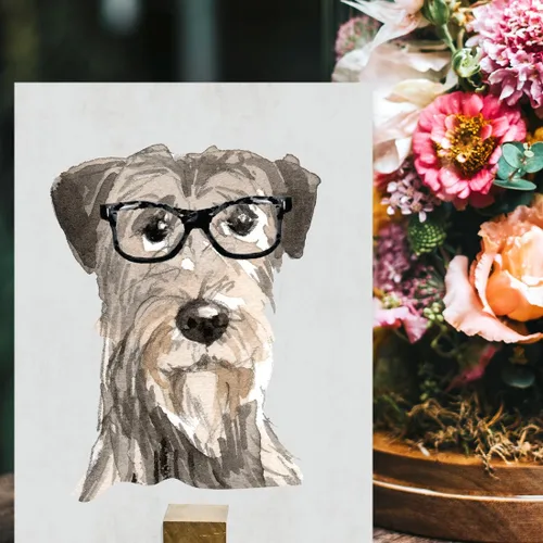 Miniatura 22 de Andaz Press Póster impreso para pared de perro, 8.5 x 11 pulgadas, Bulldog inglés con gafas negras, 1 paquete, regalo de cumpleaños de Navidad, sin