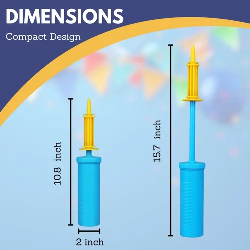 Miniatura 3 de Miliocry 2 Pack Balloon Pump Handheld Two-Way Dual Action, Hand Blower Air Pumper for Balloons, Ballon Inflator Pumping, Manual Baloon Inflators