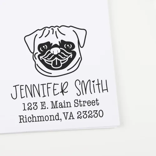 Miniatura 41 de Sello de dirección personalizado Basset Hound – Sello personalizable con nombre y dirección para sobres, ideal para amantes de los perros
