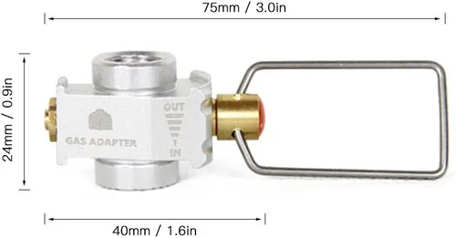 Miniatura 2 de LIXADA Gas Saver Plus, Cambiador de convertidor de gas, tanque plano de recarga, adaptador de conversión, válvula de adaptador de gas de camping