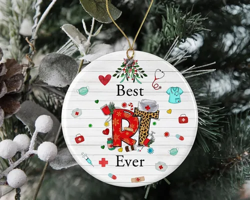 Miniatura 3 de Adorno de Navidad con el mejor terapeuta respiratorio de la historia, regalo para enfermera practicante, el mejor enfermera practicante del mundo