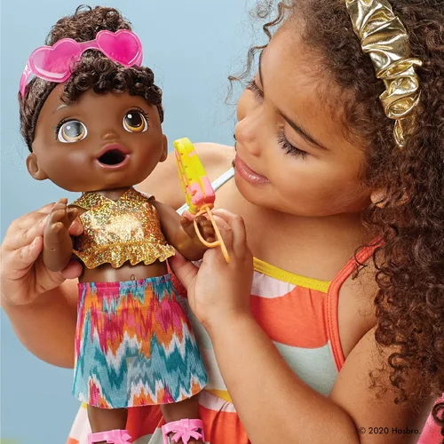 Miniatura 8 de Baby Alive Sunshine Snacks - Muñeca que come y hace popó, muñeca bebé con temática de verano que se puede usar en el agua, con molde para hacer
