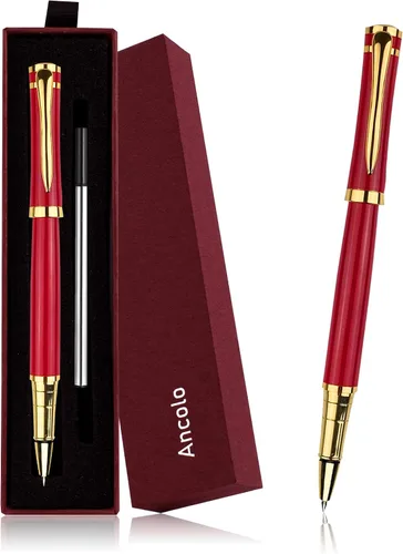 Miniatura 8 de Ancolo Fancy Roller Pen Set de bolígrafo de lujo con 2 recambios de tinta negra - 0.028 in. Bonitos bolígrafos de regalo para mujeres o hombres.