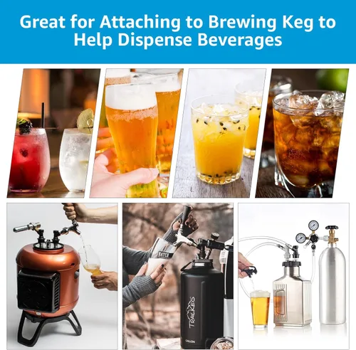 Miniatura 8 de MRbrew 2 pares de postes de barril de bloqueo de bola, acero inoxidable 304 Homebrew 19/32 pulgadas -18 Co2 gas kegerator cerveza líquida Cornelius