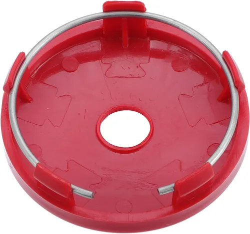 Miniatura 5 de ACROPIX Tapones centrales para llanta de automóvil de 2.362 in con 5 clips con adhesivo negro de fibra de carbono rojo – Paquete de 4, diámetro