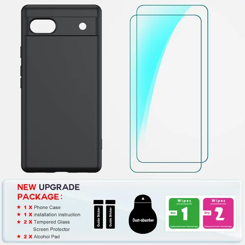 Miniatura 8 de LeYi Funda para Google Pixel 6A, Funda para Google Pixel 6A [6.1"] con Paquete de 2 Protectores de Pantalla de Vidrio Templado, Funda de Silicona