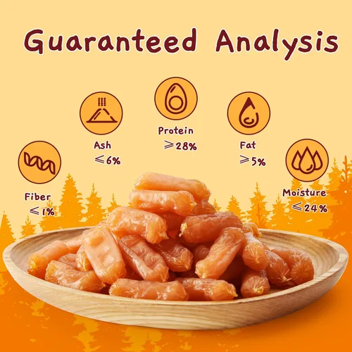 Miniatura 4 de Jungle Calling Golosinas suaves para perros con salchicha de pollo, carne seca de pollo tierna para perros pequeños y medianos, sin granos, con alto