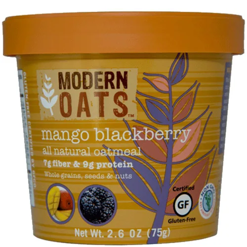 Miniatura 12 de Modern Oats - Tazas de avena instantánea de manzana y nuez con tapa, sin gluten, vegana, sin OGM con proteína y fibra, desayuno para llevar, avena