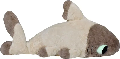 Miniatura 13 de Juguetes de animales de peluche Sharkitty, juguetes de peluche combinados de tiburón y gato (Rosa, 15.7 pulgadas)