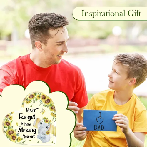 Miniatura 5 de Kathfly Regalos de elefante para mujeres, suministros de oficina, decoración de escritorio, recuerdo de corazón acrílico, regalo inspirador