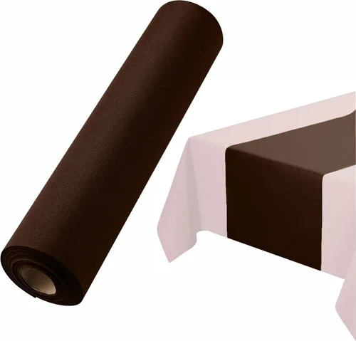 Miniatura 12 de Camino de mesa desechable para mesa de comedor, 16 pulgadas, paquete de 20 caminos de mesa de papel rosa similar al lino para fiestas, bodas