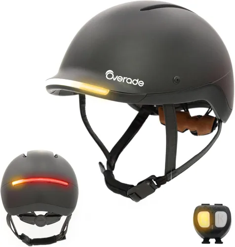 Miniatura 14 de Overade Casco salvavidas para bicicletas y e-scooters, con potente iluminación delantera/trasera, función intermitente, talla única