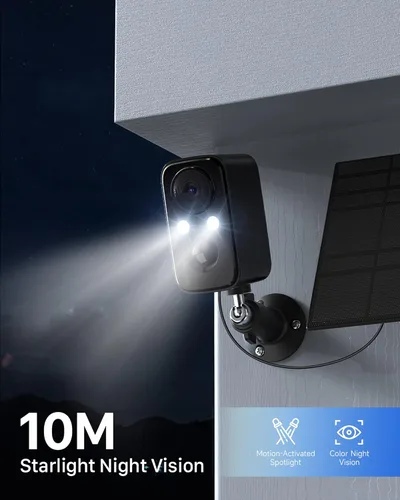 Miniatura 5 de Cámaras de seguridad inalámbricas para exteriores: cámaras para sistema de seguridad del hogar, cámara WiFi con panel solar, sistema de vigilancia