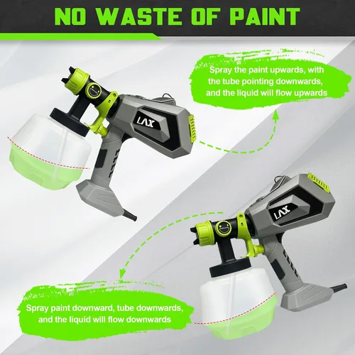 Miniatura 4 de Pulverizador de pintura de 700 W, pistola de pintura eléctrica con contenedor de capacidad de 40.6 fl oz, 4 tamaños de boquilla, fácil de limpiar