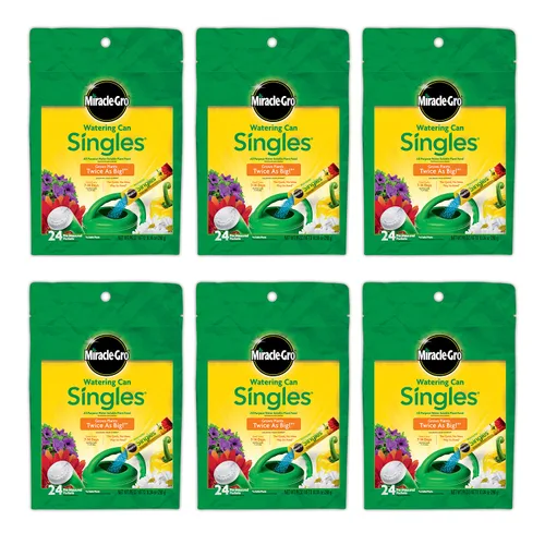 Miracle-Gro Regadera individual incluye 24 paquetes premedidos (paquete de 6)
