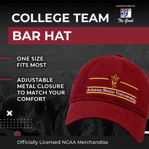 Miniatura 2 de The Game NCAA Sombrero de bar para adultos, sarga lavada para prendas de vestir, diseño bordado, realza tu estilo y muestra tu espíritu