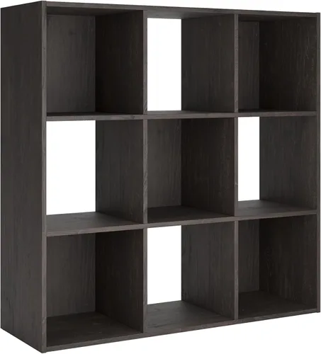 Miniatura 28 de Diseño exclusivo de Ashley Paxberry. Organizador de almacenamiento o librero moderno de 6 cubos, color blanqueado