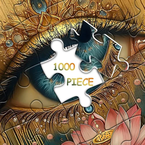Miniatura 7 de Rompecabezas de Ojos de Loto para Adultos 1000 Piezas, Rompecabezas Temáticos de Arte de Ojos de Flores, Rompecabezas Vintage Hermosos y Desafiantes