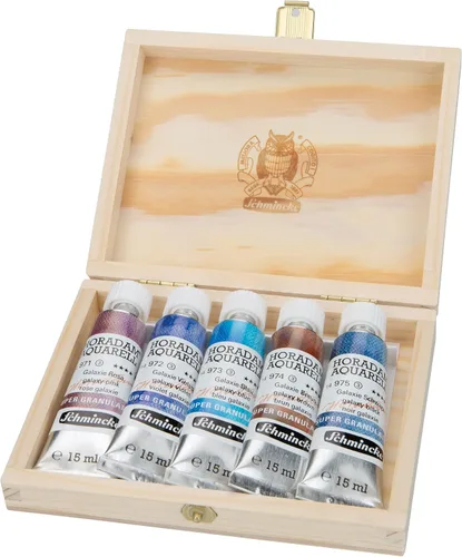 Miniatura 16 de Schmincke - HORADAM® AQUARELL, surtido completo de 40 medios recipientes de acuarelas de granulación súper fuerte, 74 440 097, caja de metal