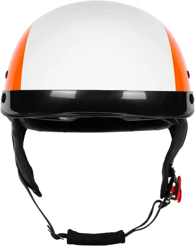 Miniatura 3 de Medio casco de motocicleta con visera para adultos y jóvenes, cascos retro aprobados por DOT para hombres y mujeres, compatibles con ciclomotor