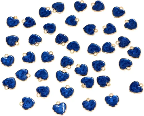 Miniatura 8 de Honbay 40 piezas de encantos de aleación de esmalte colgante encantos delicados lindos en forma de corazón de amor colgantes del día de San Valentín