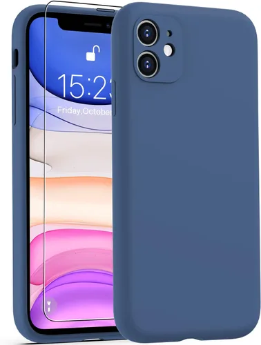 Miniatura 14 de DEENAKIN Funda de silicona compatible con iPhone 12 con protector de pantalla, mejora la protección de la cámara, funda protectora suave y flexible