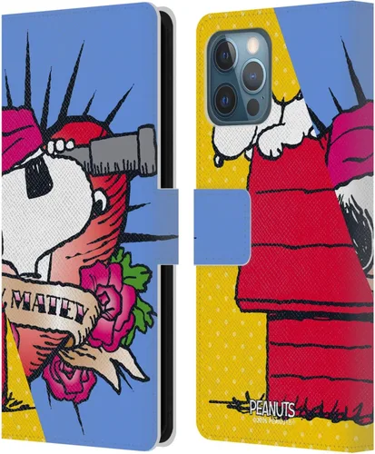 Miniatura 227 de Head Case Designs Funda de piel con licencia oficial de Peanuts Snoopy & Woodstock Balloon Halfs and Laughs para Apple iPhone 7/8/SE 2020 y 2022